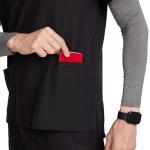 uniformsworld Louis Scrubs Set for Men — Classic V-Neck Stretch Top & Jogger Pants Yoga Waistband, 8 Pockets, Anti-Wrinkle