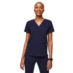 FIGS Casma Three-Pocket Scrub Top for Women – Navy Blue, S