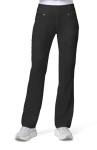 Cherokee Women's Iflex Mid Rise Straight Leg Pull-on Pant, black, M Regular