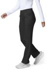 Cherokee Women's Iflex Mid Rise Straight Leg Pull-on Pant, black, M Regular