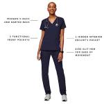 FIGS Casma Three-Pocket Scrub Top for Women – Navy Blue, S