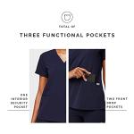 FIGS Casma Three-Pocket Scrub Top for Women – Navy Blue, S