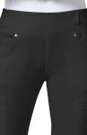 Cherokee Women's Iflex Mid Rise Straight Leg Pull-on Pant, black, M Regular