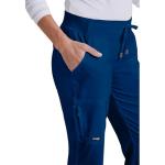BARCO Grey s Anatomy Classic Mia Scrub Pant for Women Indigo, 6-Pocket Low-Rise Straight Leg Bottoms with Natural Stretch, Soil Release Fabric, and Super-Soft Finish Medium, Tall Fit
