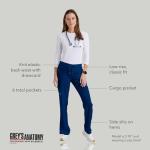 BARCO Grey s Anatomy Classic Mia Scrub Pant for Women Indigo, 6-Pocket Low-Rise Straight Leg Bottoms with Natural Stretch, Soil Release Fabric, and Super-Soft Finish Medium, Tall Fit