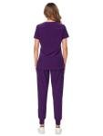 COZYFIT Scrubs for Women Set - Stretch V-Neck Scrub Top & Jogger Pant with 8 Pockets, Yoga Waistband, Anti Wrinkle, Slim Fit Women Scrubs