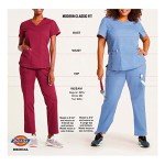 Dickies Women's Black Elastic Waist Scrub Pants