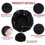Adjustable Bouffant Caps with Buttons and Sweatband