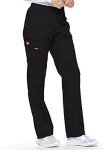 Dickies Women's Black Elastic Waist Scrub Pants