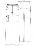 Dickies Women's Black Elastic Waist Scrub Pants