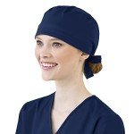 WonderWink Unisex Navy Tie Back Scrub Cap