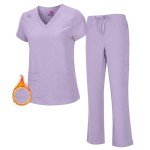 M&M Scrubs Women's Stretch Fabric Top & Pant Set