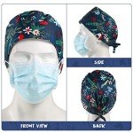 Geyoga 6-Pack Adjustable Bouffant Nurse Caps