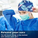 6-Pack Women’s Adjustable Bouffant Scrub Caps