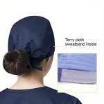 WonderWink Unisex Navy Tie Back Scrub Cap