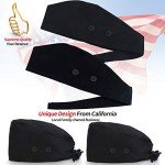 Adjustable Working Caps with Button and Sweatband
