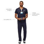 FIGS Chisec Men's Navy Scrubs with 3 Pockets