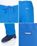 Landau Unisex Relaxed Fit Black Scrub Pants