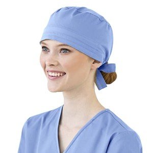 WonderWink Unisex Tie Back Scrub Cap - Ceil Blue