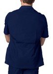 Adar Men's Zip Short Sleeve Scrub Jacket - Navy