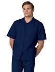 Adar Men's Zip Short Sleeve Scrub Jacket - Navy