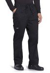 Cherokee Men's Scrub Pants with Elastic Waist, Black