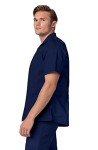 Adar Men's Zip Short Sleeve Scrub Jacket - Navy
