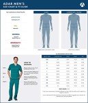 Adar Men's Zip Short Sleeve Scrub Jacket - Navy