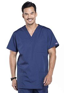 Cherokee V-Neck Scrubs Top for Men & Women - Navy Large