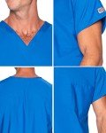 Landau Unisex V-Neck Scrub Top - Black, XL
