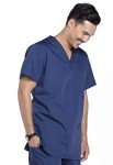 Cherokee V-Neck Scrubs Top for Men & Women - Navy Large