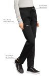 Women's Soft Stretch Drawstring Cargo Pants - Black