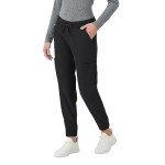Women's Moisture-Wicking Cargo Scrub Joggers - Ebony