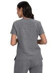 KOI Basics Women's Becca V-Neck Scrub Top - Grey