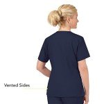 WonderWink Women's Navy V-Neck Medical Scrub Top