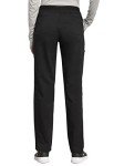 Women's Soft Stretch Drawstring Cargo Pants - Black