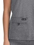 KOI Basics Women's Becca V-Neck Scrub Top - Grey