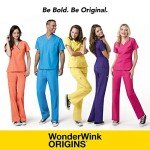 WonderWink Women's Navy V-Neck Medical Scrub Top