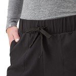 Women's Moisture-Wicking Cargo Scrub Joggers - Ebony