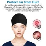 Women's Adjustable Working Caps with Button and Sweatband