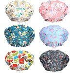 Satinior 6-Piece Printed Nursing Caps with Buttons