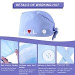 12 Color Adjustable Bouffant Surgical Caps for Nurses