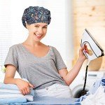 Satinior 6-Piece Printed Nursing Caps with Buttons