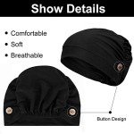 Geyoga 10 Soft Bouffant Caps with Buttons