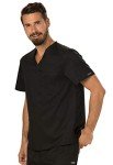 Cherokee Men's V-Neck Scrub Top with Pocket - Black
