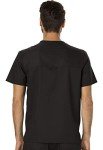 Cherokee Men's V-Neck Scrub Top with Pocket - Black