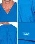 Landau Unisex V-Neck Scrub Top with Pocket, Black