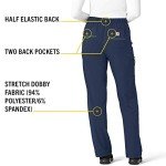 Carhartt Women's Navy Cross-Flex Utility Scrub Pant