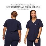 FIGS Women's Navy Blue One-Pocket Scrub Top