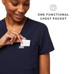 FIGS Women's Navy Blue One-Pocket Scrub Top